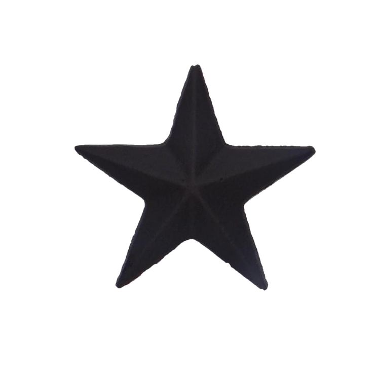 2-1/2" CAST STAR, NAIL IN - MEDIUM - BLACK
