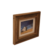 Wooden Double Frame Matte Image White House