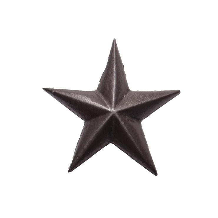2-1/2" CAST STAR, NAIL IN - MEDIUM - PEWTER